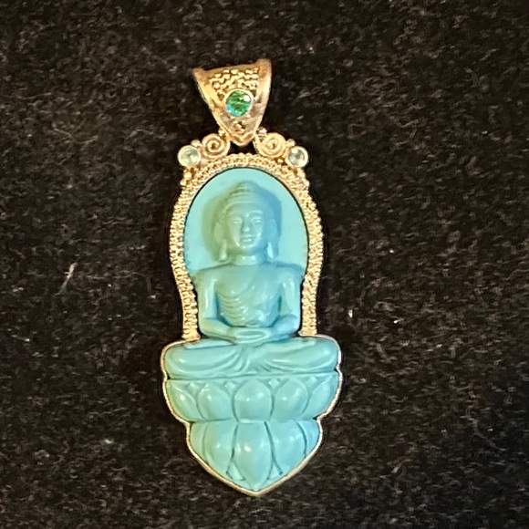 Sajen Jewelry - Sajen 925 Turquoise Buddha pendant